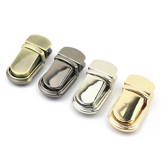 Handbag hardware plug in press metal locks