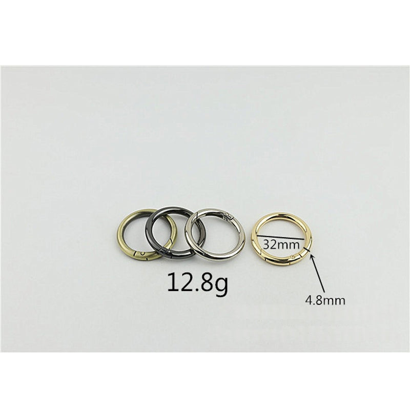 Various size 10mm/12mm/15mm/20mm/25mm/32mm/38mm/50mm round shape bag metal spring hooks