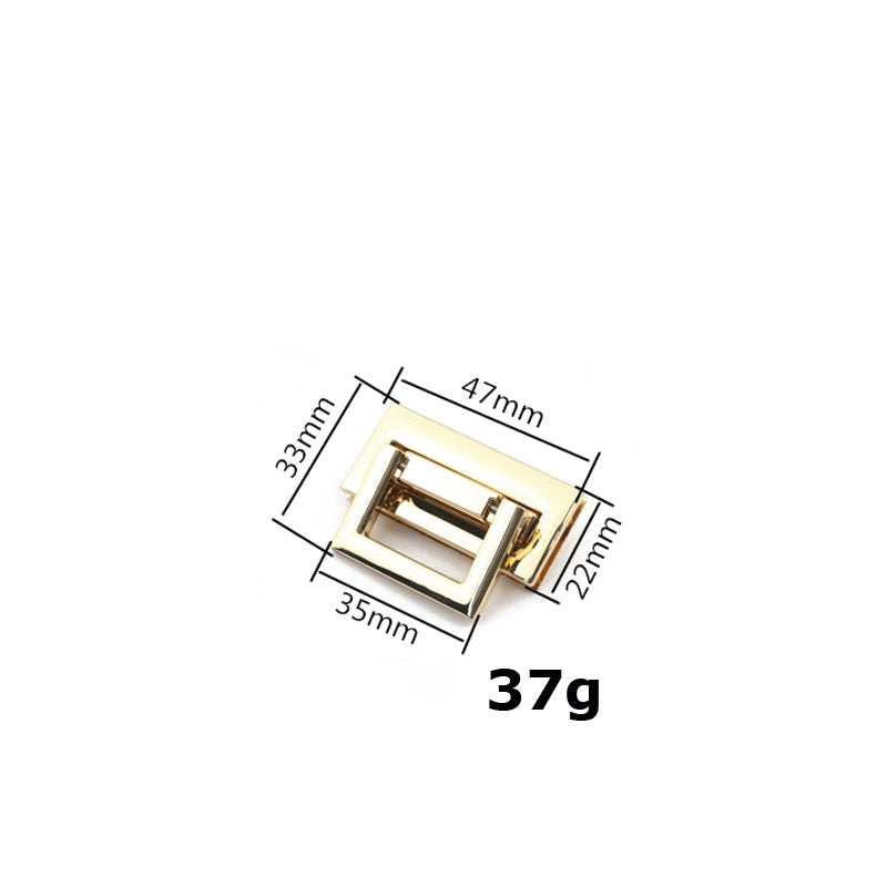 Large size handbag metal press turn locks