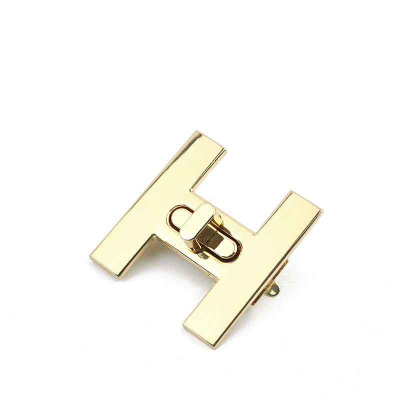 Fashion zinc alloy H shape metal twist locks