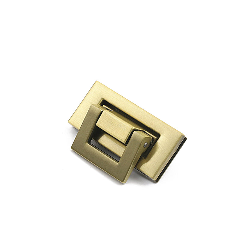 Luggage hardware accessories gold die-casting square plug-in lock