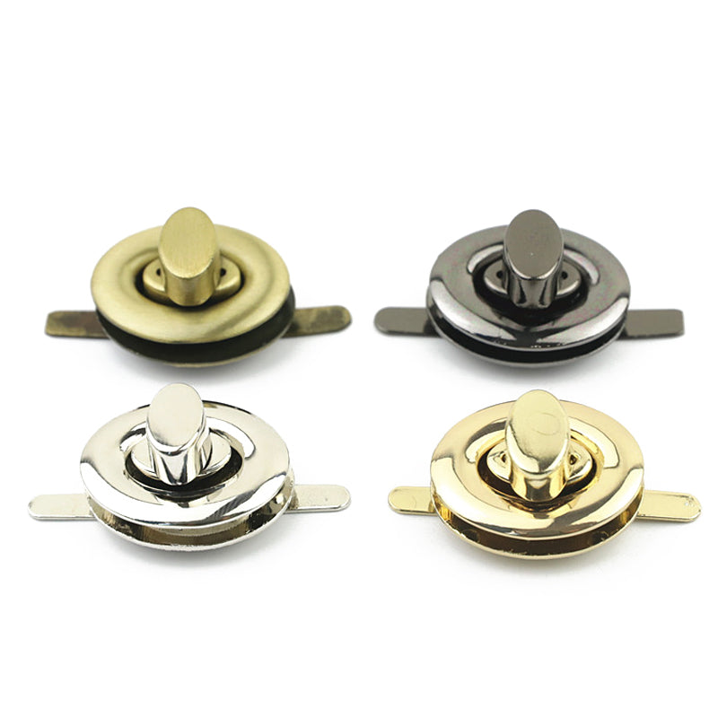 Simple design handbag hardware metal oval locks
