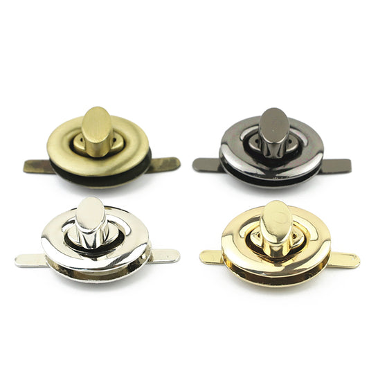Simple design handbag hardware metal oval locks