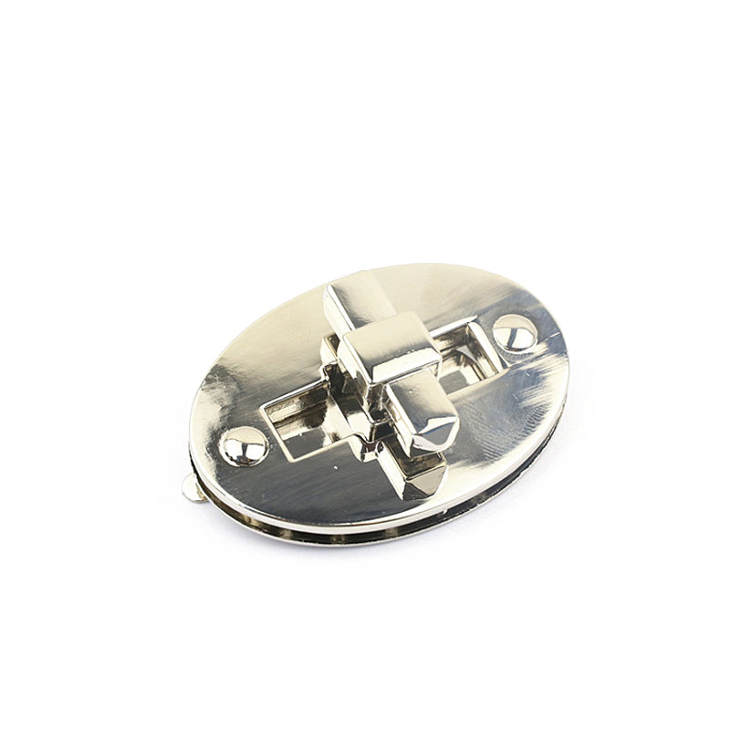 Classic style handbag metal oval turn locks