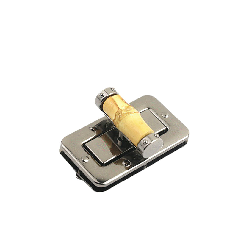 Handbag leather hardware accessories die-casting real bamboo twist lock