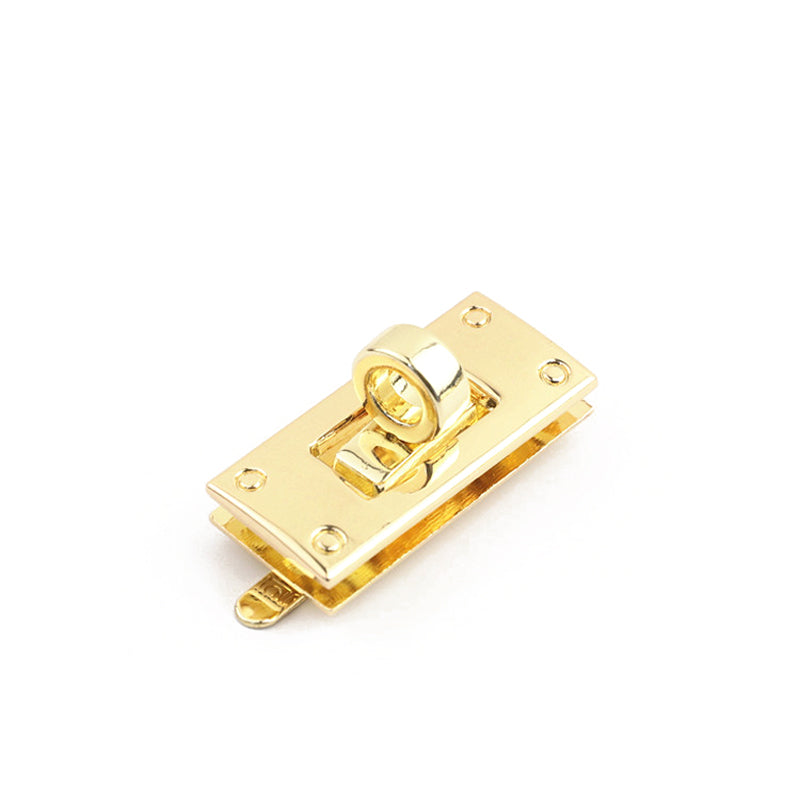 Die casting metal rectangle twist locks for handbag