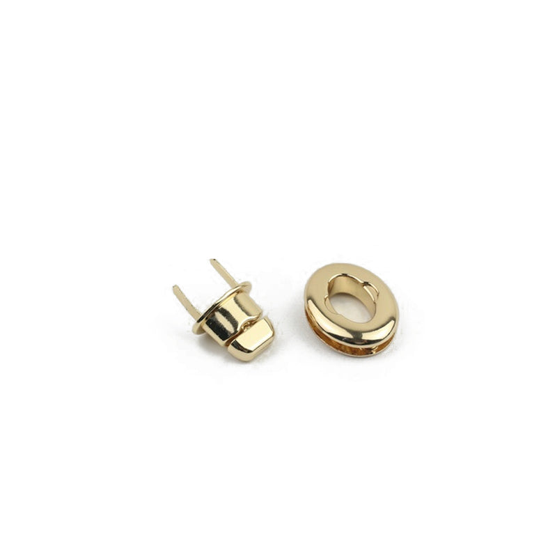 Small size bag hardware metal oval turn locks