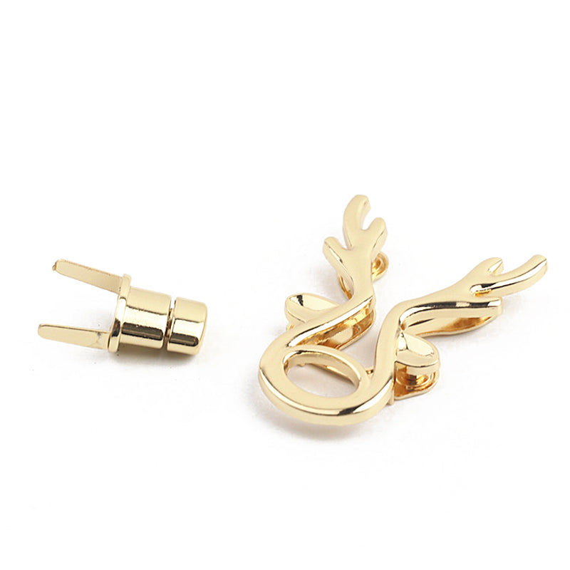 Handbag hardware fittings die-casting deer head twist lock
