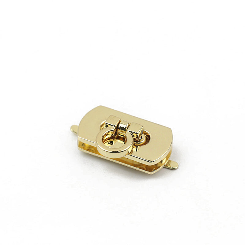 Zinc alloy metal closure bag clasp twist lock