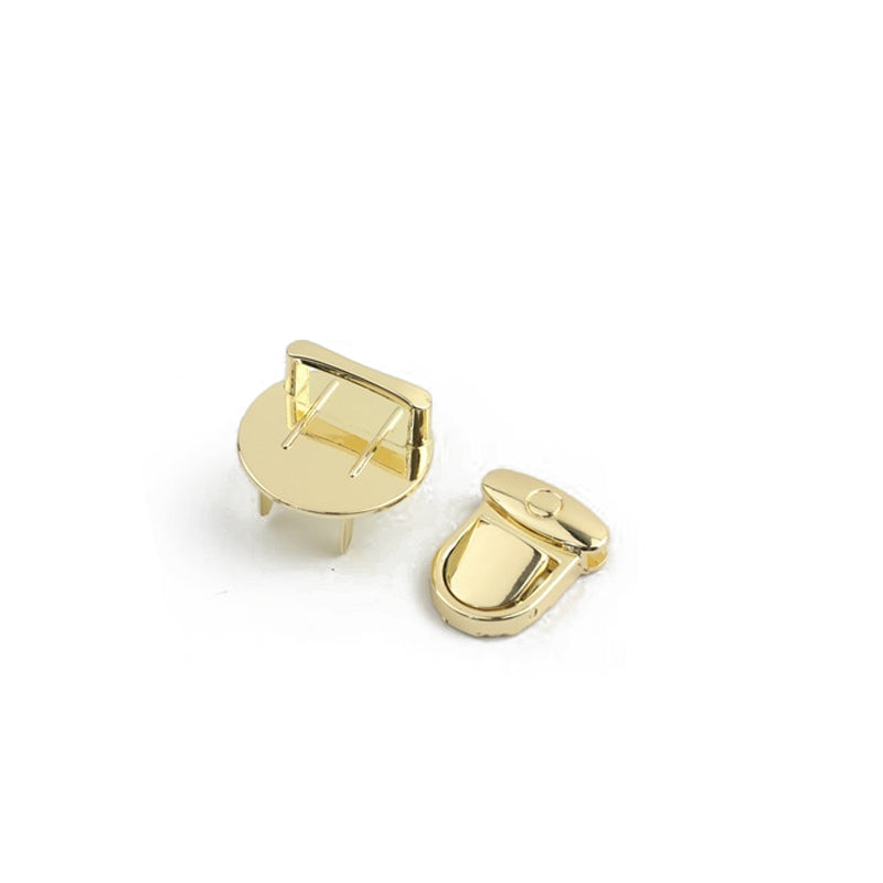 Medium size purse metal clasp clip plug in push  locks