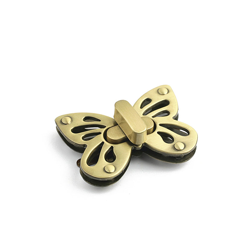 New design handbag butterfly shape multi-colorful metal turn twist lock
