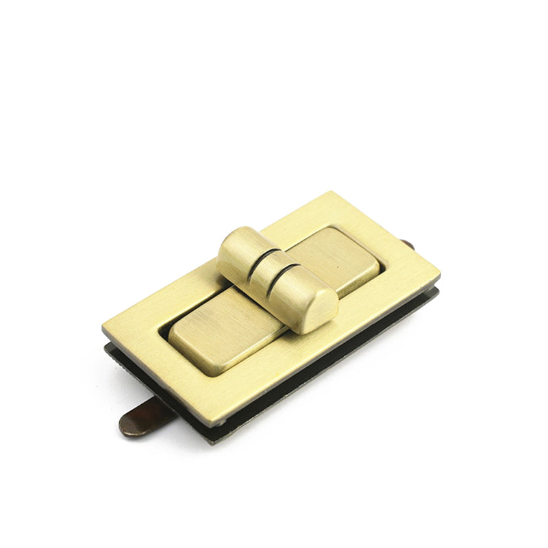 Plus large rectangle metal turn twist locks for handbag