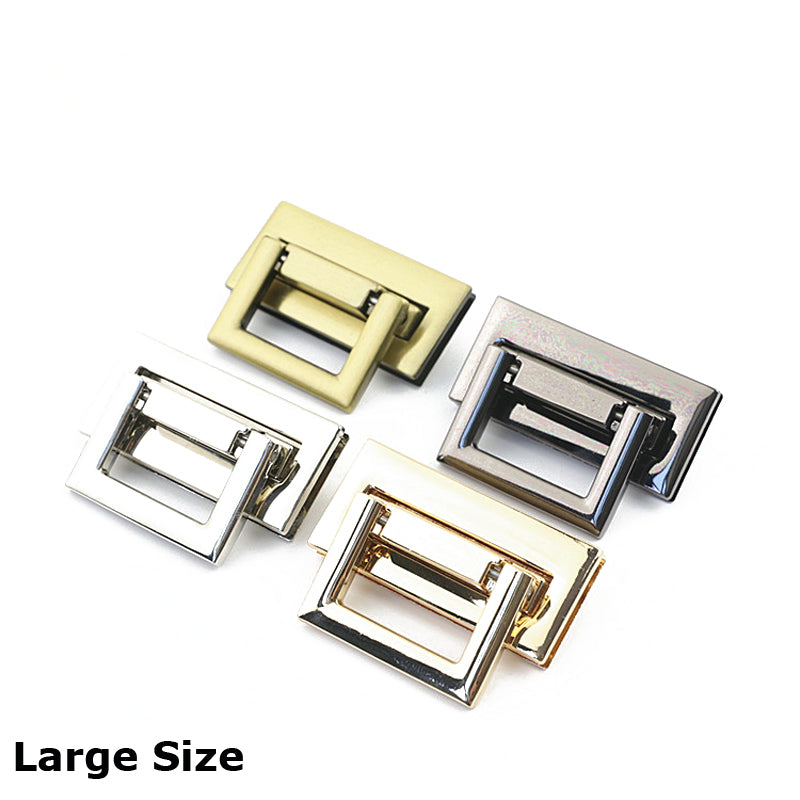 Large size handbag metal press turn locks