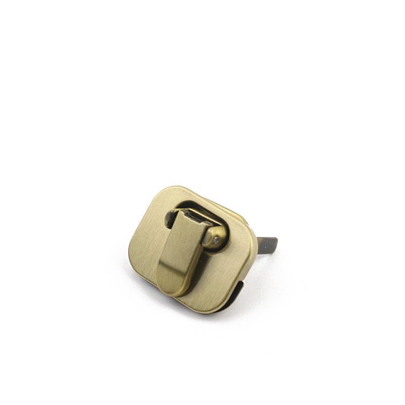 Handbag accessories square shape metal plugin press lock