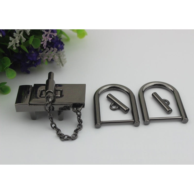 Rectangle shape hardware bag metal clasp clip locks