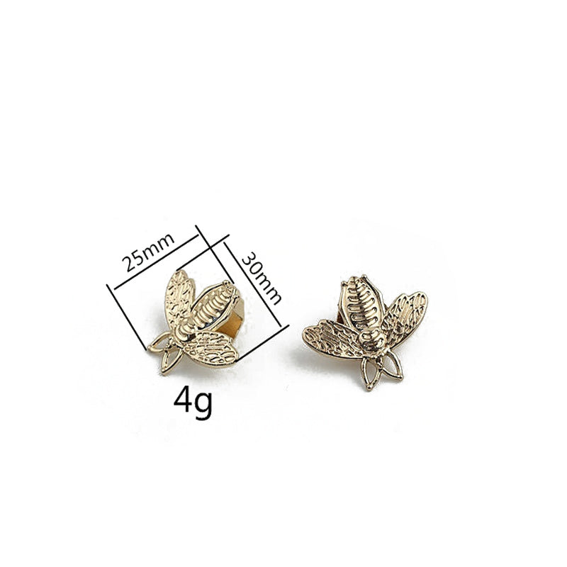 Handbag hardware bee shape metal clip locks