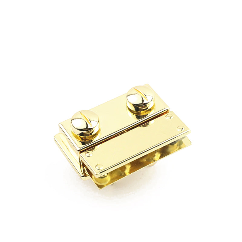 Purse accessories small square metal press push locks