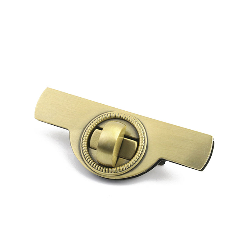 Handbag hardware accessories rectangular metal twist turn locks
