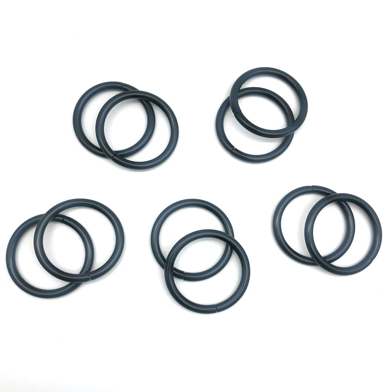 Custom made various size 25MM/32MM/38MM/42MM/50MM electrophoresis black iron welded o rings for bags