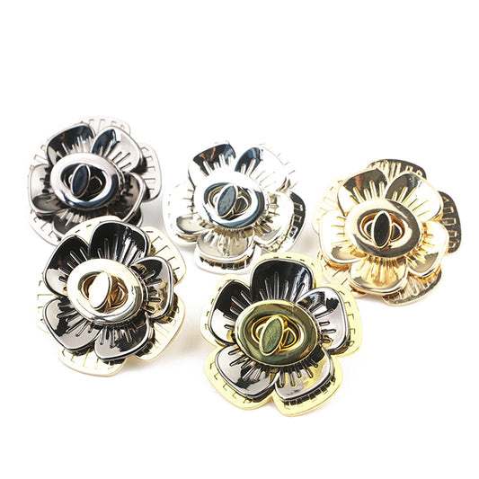 Women's bag flower decorative lock