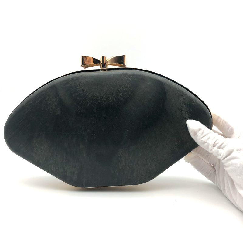 Hanging Plating Light Gold Purse Iron Metal Frame Plastic Box Bow-knot Shape Decoration Lock Head Bag Fittings