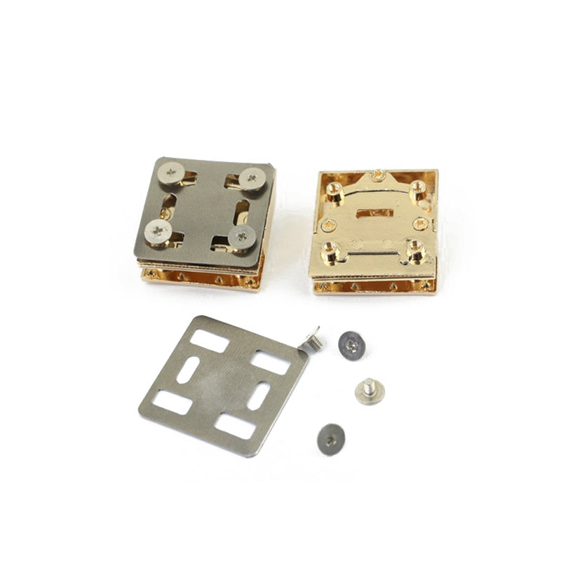 Handbag metal square press clasp locks
