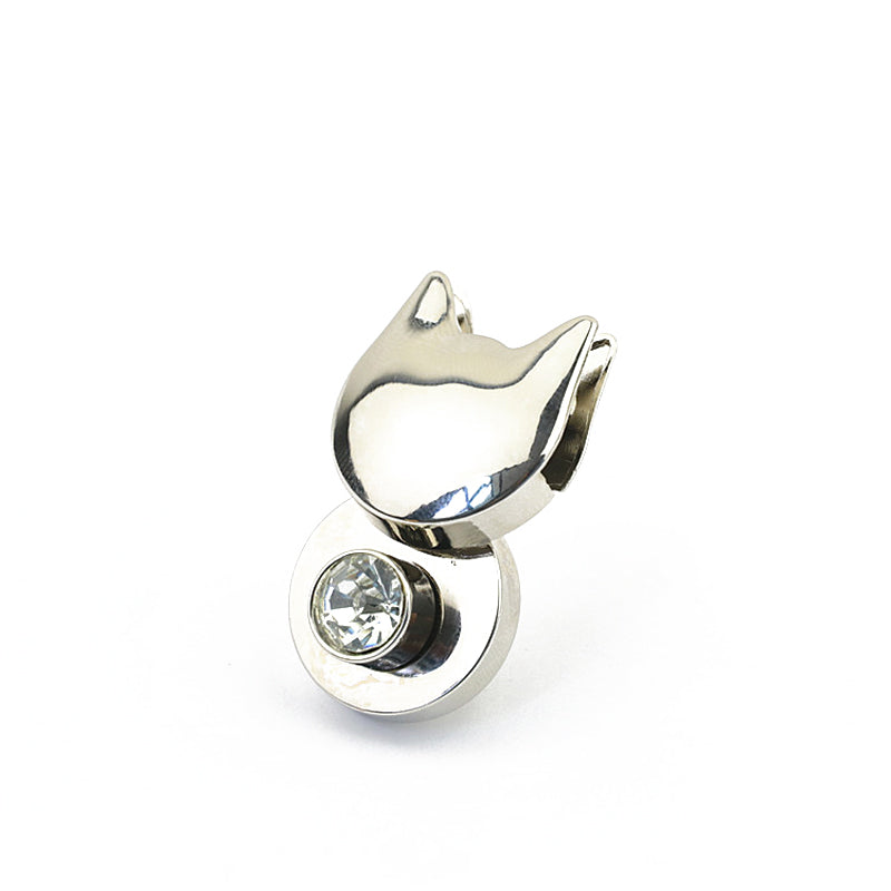 Handbag hardware accessories light gold die-casting diamond decorative twist lock animal rabbit lock