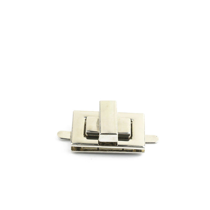 Rectangle shape zinc alloy metal turn twist locks for handbag