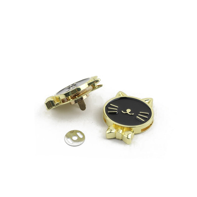 Handbag hardware accessories white and black dropper cat magnetic button lock