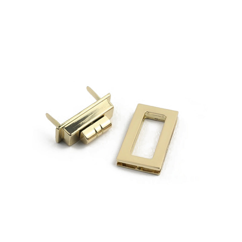 Plus large rectangle metal turn twist locks for handbag