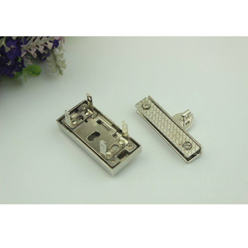Briefcase hardware metal plug in clip closure lock