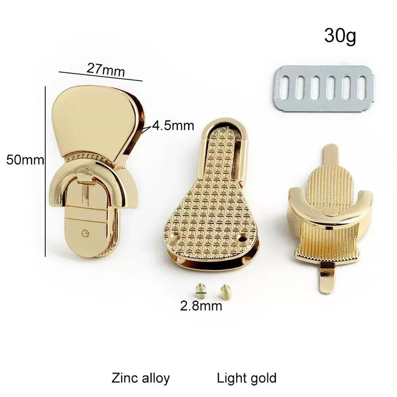 Luggage hardware accessories gold die-casting metal mortise lock bag handbag lock