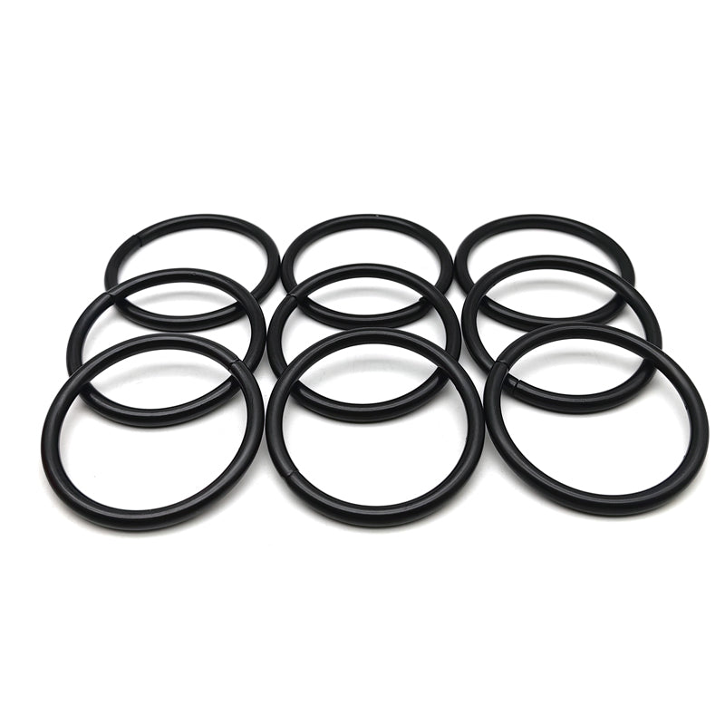 Custom made various size 25MM/32MM/38MM/42MM/50MM electrophoresis black iron welded o rings for bags