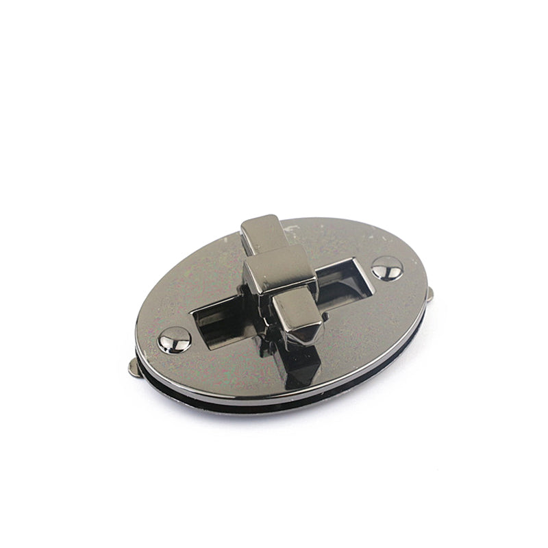Classic style handbag metal oval turn locks