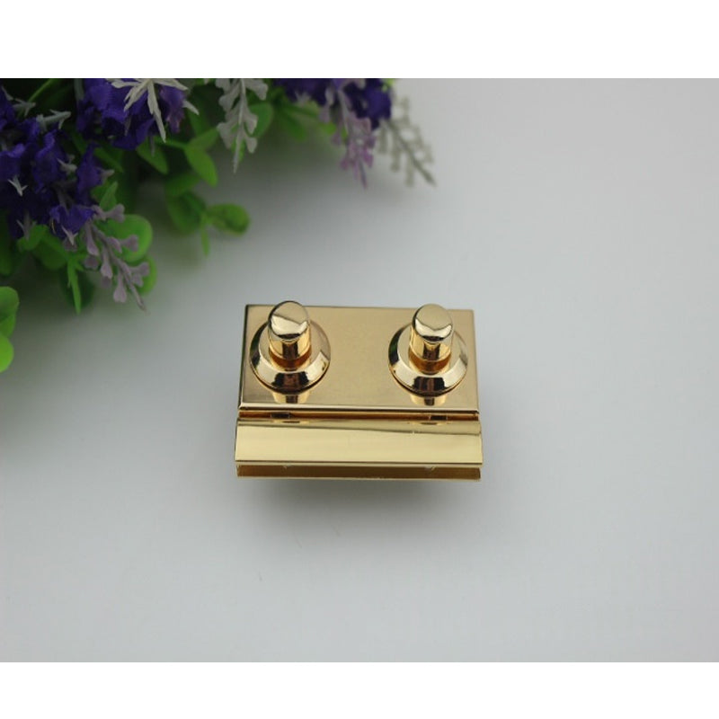 Handbag accessories large size metal press plug in clasp locks
