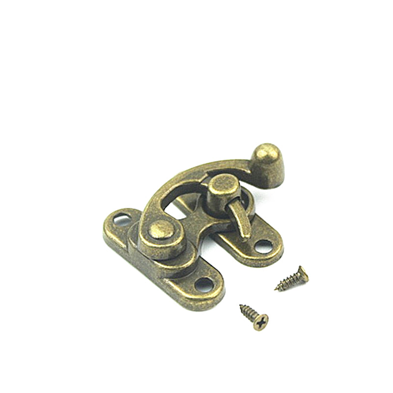Luggage hardware accessories antique sweeping gift wooden box die-casting cow horn lock buckle