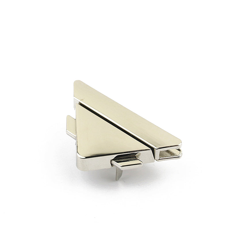 Handbag accessories metal triangle clasp plug in locks