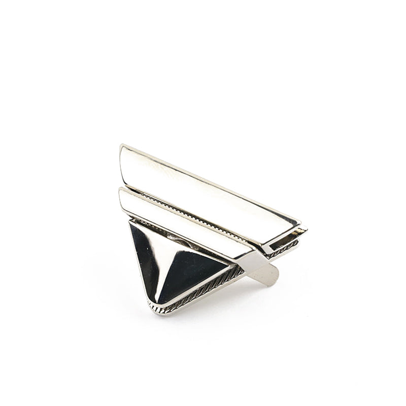 Handbag accessories metal triangle plug in push locks
