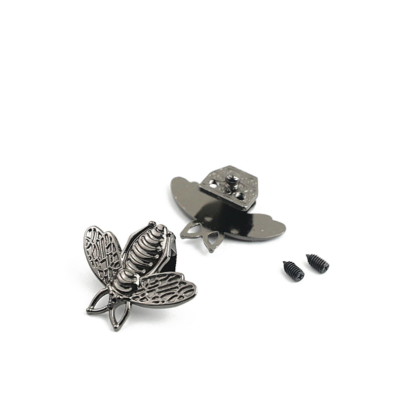 Handbag hardware bee shape metal clip locks