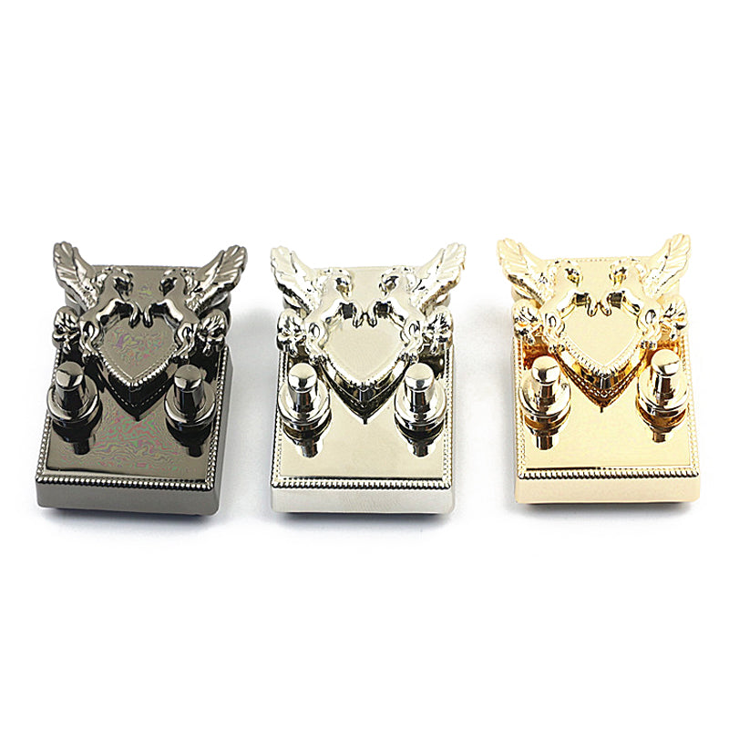 Special design bag double horse metal clasp press locks