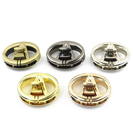 Oval shape metal twist turn locks for leather bag