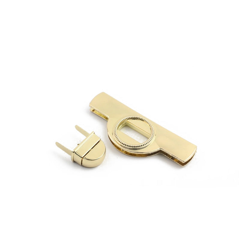 Handbag hardware accessories rectangular metal twist turn locks