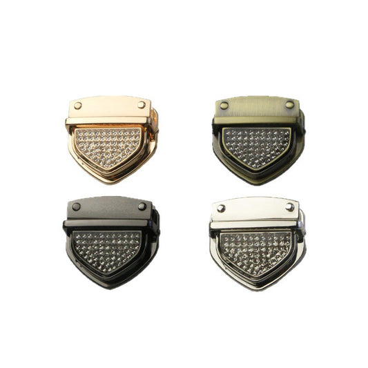 Diamond decoration metal bag clasp press lock