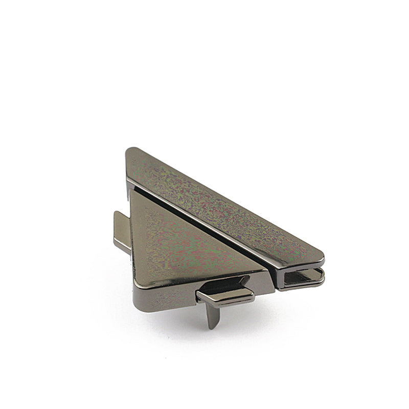 Handbag accessories metal triangle clasp plug in locks