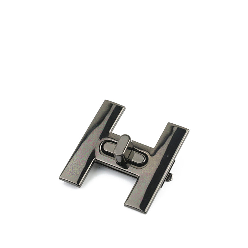 Fashion zinc alloy H shape metal twist locks