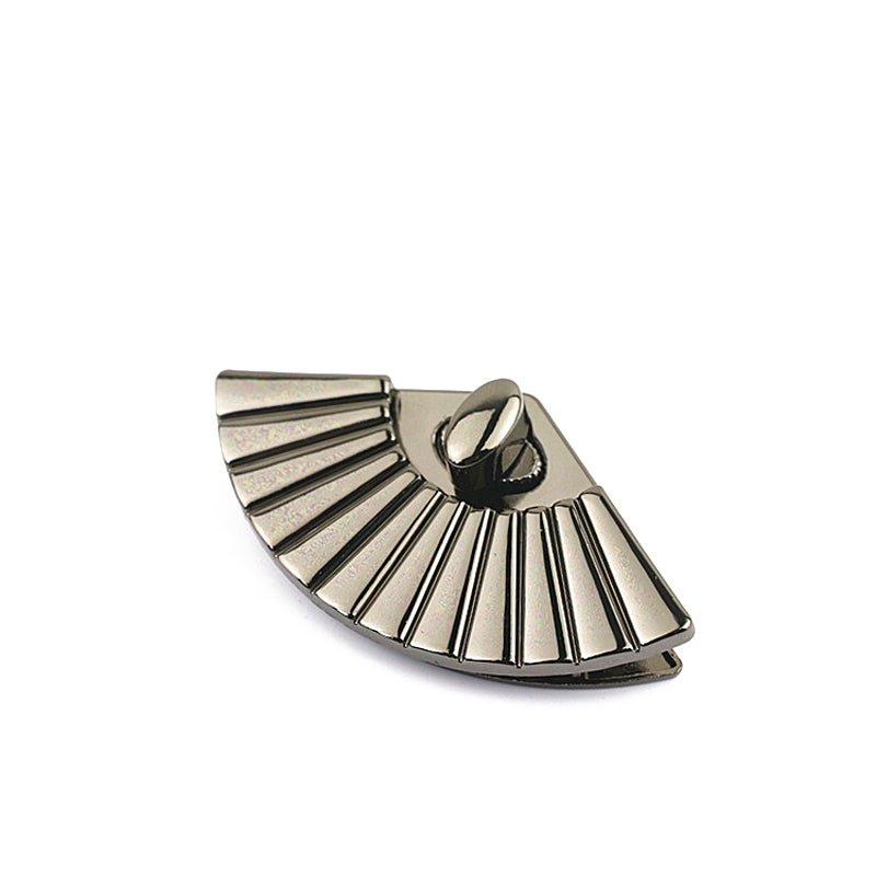 Special design fan type zinc alloy bag metal turn locks