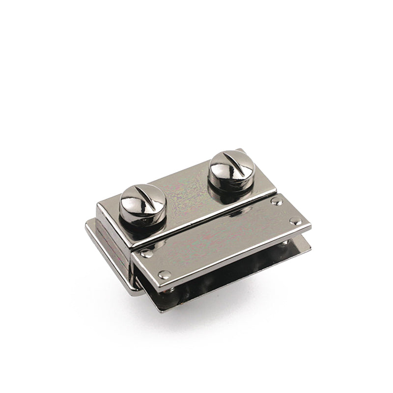 Purse accessories small square metal press push locks