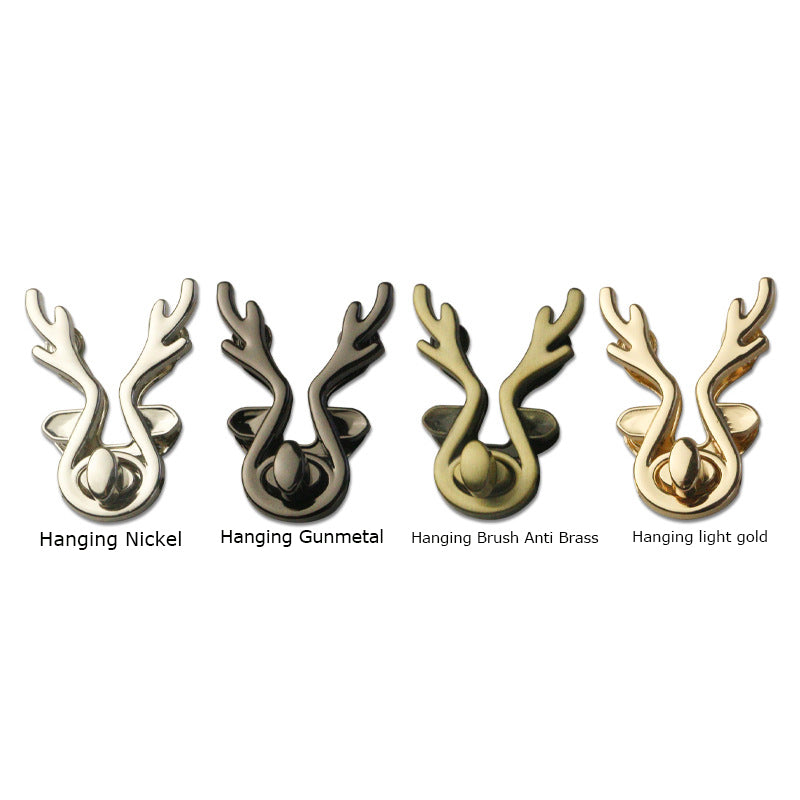 Handbag hardware fittings die-casting deer head twist lock