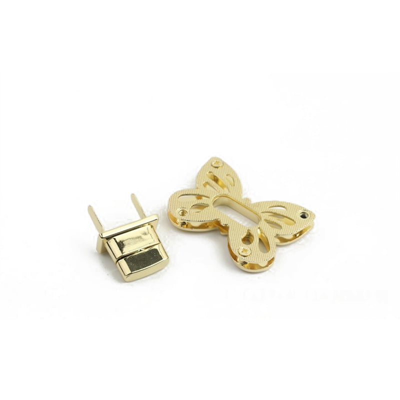 New design handbag butterfly shape multi-colorful metal turn twist lock