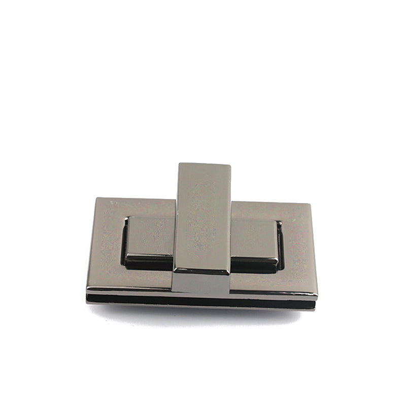 Rectangle shape metal accessories bag lock twist turn closure